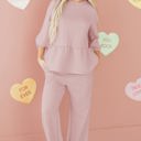  Makenna Texture Ruffle Hem Set