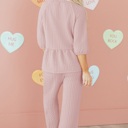  Makenna Texture Ruffle Hem Top