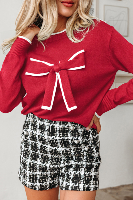 Malaysia accent Holiday Cropped Sweater