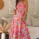  Malaysia Floral Print Shirred One Shoulder Maxi Dress