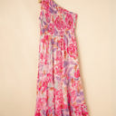  Malaysia Floral Print Shirred One Shoulder Maxi Dress