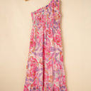  Malaysia Floral Print Shirred One Shoulder Maxi Dress