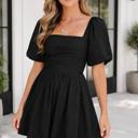  Malaysia Ruched Puff Sleeve Romper