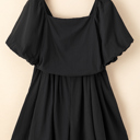  Malaysia Ruched Puff Sleeve Romper