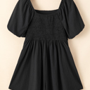  Malaysia Ruched Puff Sleeve Romper
