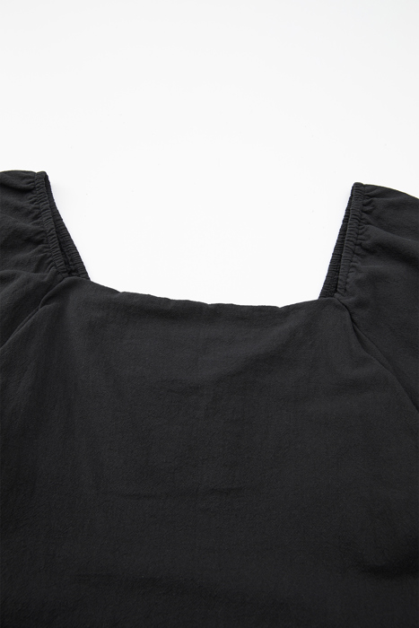 Malaysia Ruched Puff Sleeve Romper