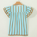  Malaysia Ruffled Short Sleeve Blouse