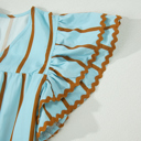 Malaysia Ruffled Short Sleeve Blouse