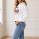  Maleya Thankful Pumpkin Embroidered Pullover