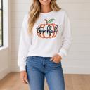  Maleya Thankful Pumpkin Embroidered Pullover
