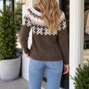  Malia Pattern Knit Shift Sweater