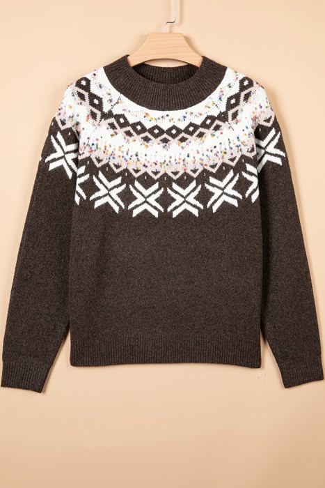 Malia Pattern Knit Shift Sweater