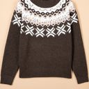  Malia Pattern Knit Shift Sweater