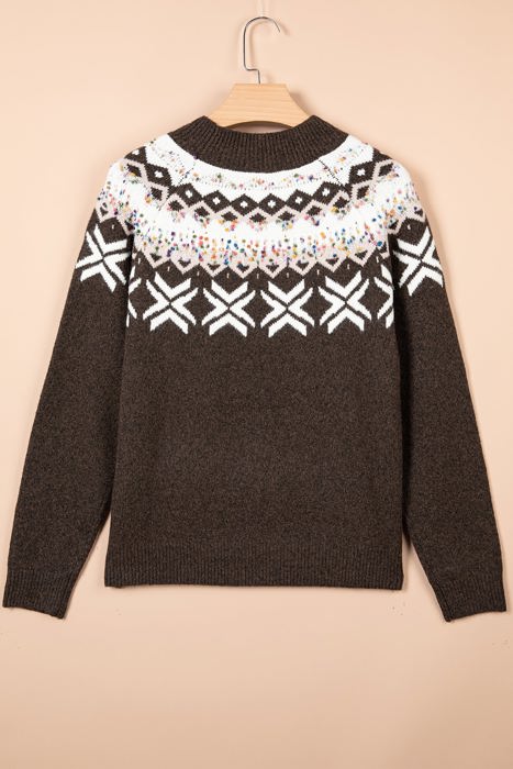 Malia Pattern Knit Shift Sweater