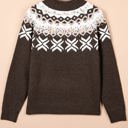  Malia Pattern Knit Shift Sweater