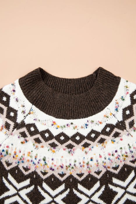 Malia Pattern Knit Shift Sweater