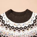  Malia Pattern Knit Shift Sweater