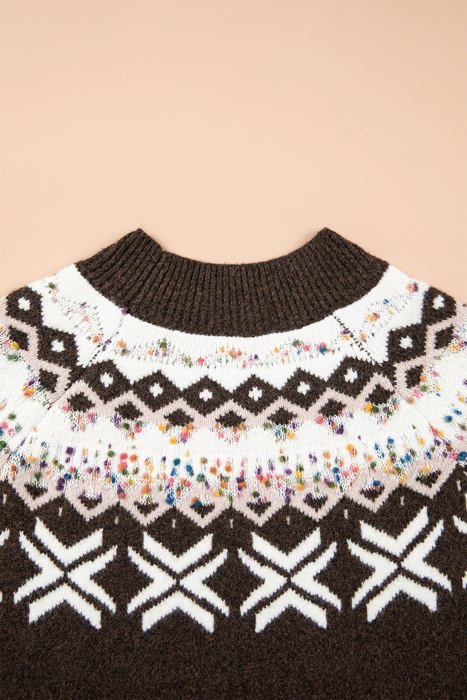 Malia Pattern Knit Shift Sweater