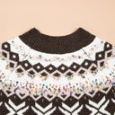  Malia Pattern Knit Shift Sweater