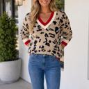 Khaki Large Malia Rib Knitted Sweater