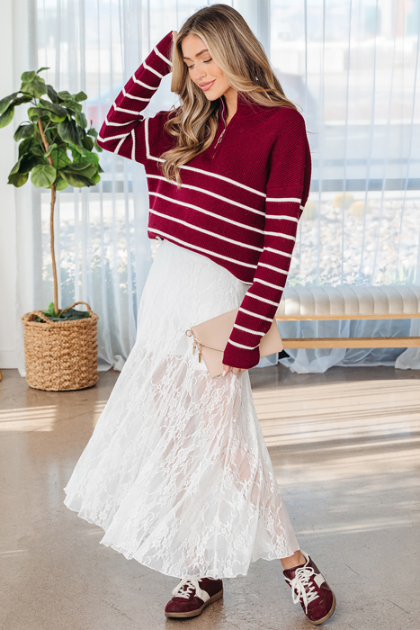 Maliyah Lace Flowy Maxi Skirt