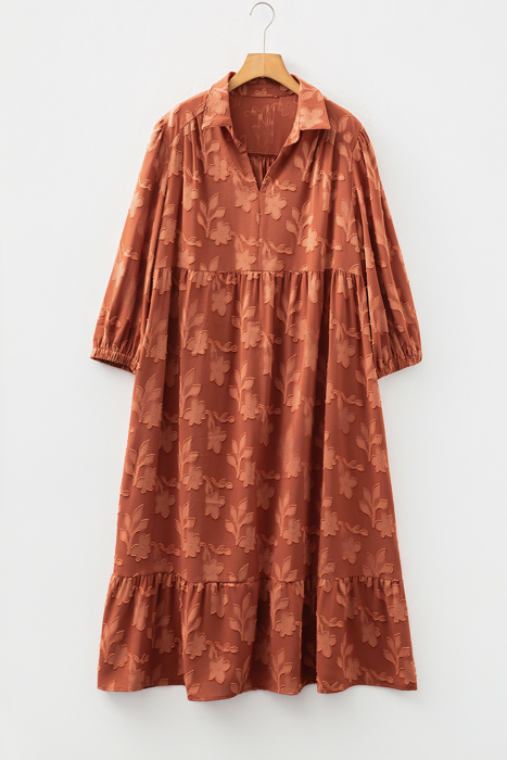 Mallory 4 Sleeve Long PLUS Dress