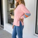  Marci Patchwork Raw Detail Long Sleeve Top