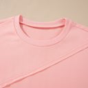  Marci Patchwork Raw Detail Long Sleeve Top