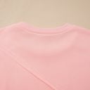  Marci Patchwork Raw Detail Long Sleeve Top