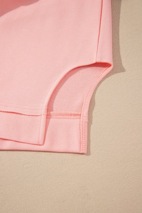 Marci Patchwork Raw Detail Long Sleeve Top