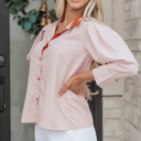  Maren Frilled Collar Down Shirt