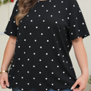  Margaret Dotted Casual PLUS Top
