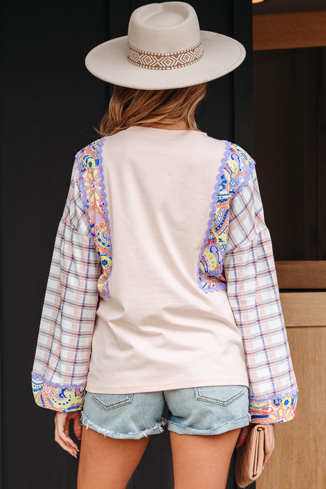 Margaret Ricrac Trim Floral Blouse