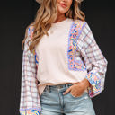  Margaret Ricrac Trim Floral Blouse