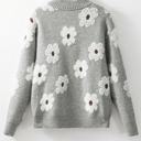  Maria Floral Half Zip Drop Shoulder Sweater
