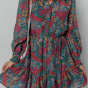  Maria Floral V Neck Puff Sleeve Dress