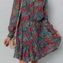 Green Medium Maria Floral V Neck Puff Sleeve Dress