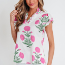  Mariah Detail Short Sleeve Blouse