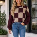 Brown Small Mariam Knit Loose Pullover Sweater