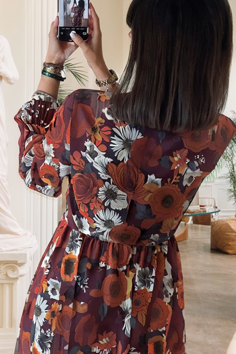 Marianna Sleeve Flowy Mini Dress