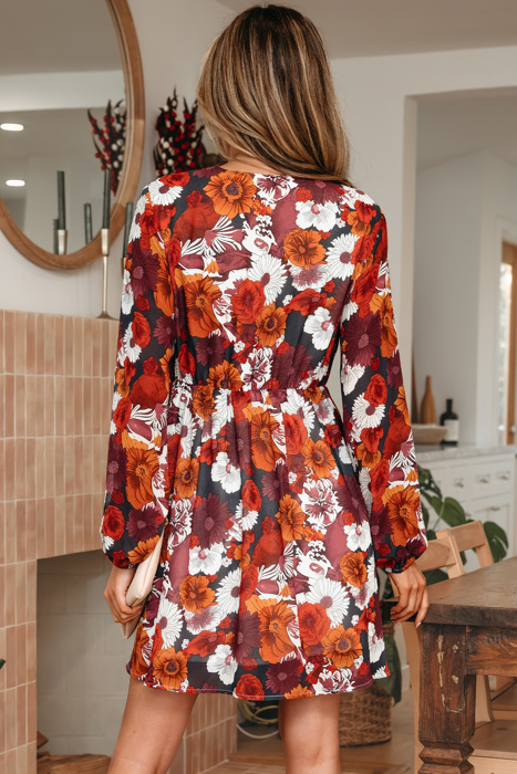 Marianna Sleeve Flowy Mini Dress