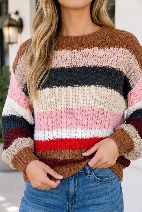Maricela Dropped Shoulder Pullover Sweater