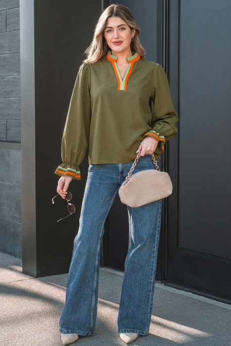 Marie Long Sleeve Blouse Long Sleeve Top