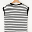  Marie Stripe Chest Pocket Tank Top
