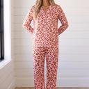 Marina Dot Trim Lapel PJ Set