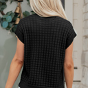  Marina Textured Short Sleeve Sweater