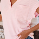  Marley Light Collared Ribbed Tee