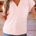  Marley Light Collared Ribbed Tee