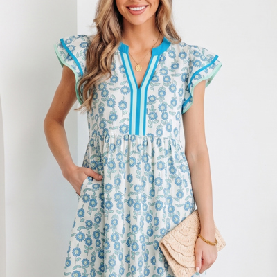 Marlowe Flutter Sleeve Mini Dress