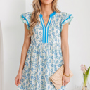  Marlowe Flutter Sleeve Mini Dress